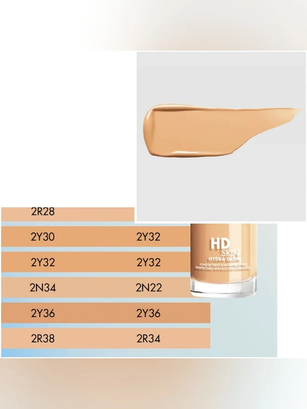 Makeup Forever HD Skin Hydra Glow Foundation in 2Y36(Warm Honey), 30ml/1.01fl oz